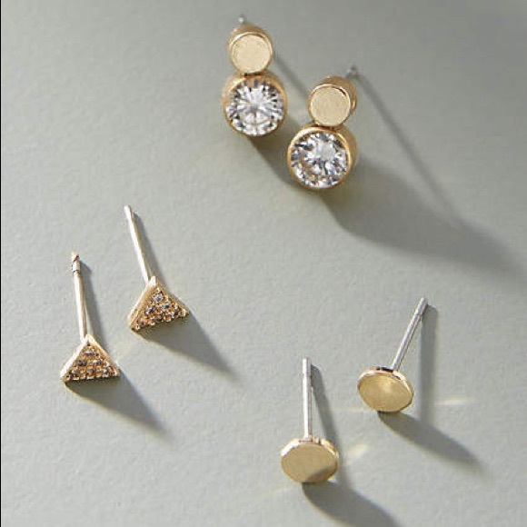 Anthropologie Jewelry - Anthropologie Metal Earrings Set